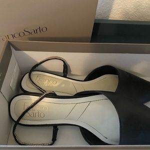 Franco Sarto flats with jeweled heel strap, size 7.5.
